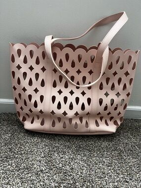 Women's Pink Laser-Cut Tote Bag